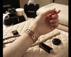 100% CHANEL 🌟 Cuff Bracelet Gold Tone STATEMENT