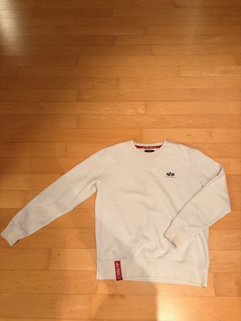 Alpha Industries Pullover, Weiss, Grösse M