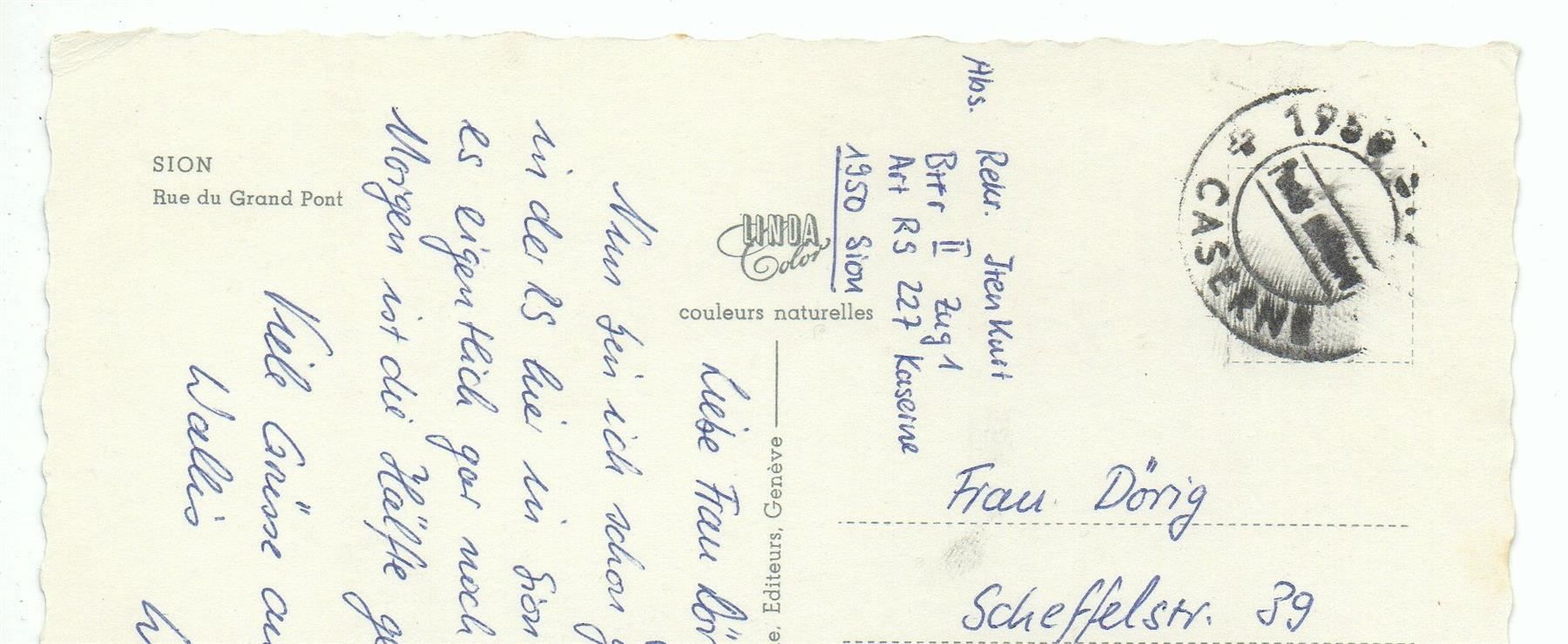 Cartoline postali: SION Rue du Grand Pont – Usato da Jona venduto da philajona 1