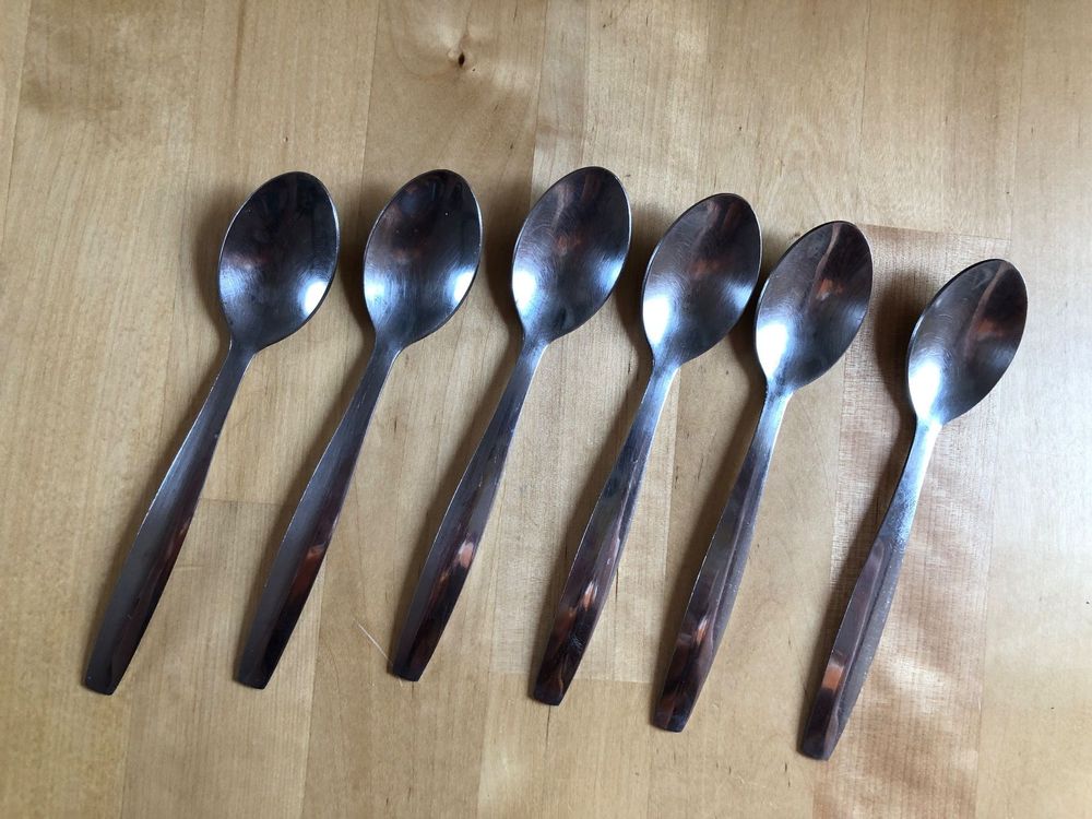 Cuillères à Dessert VANRA - Lot De 4, Inox 18/10, Design élégant