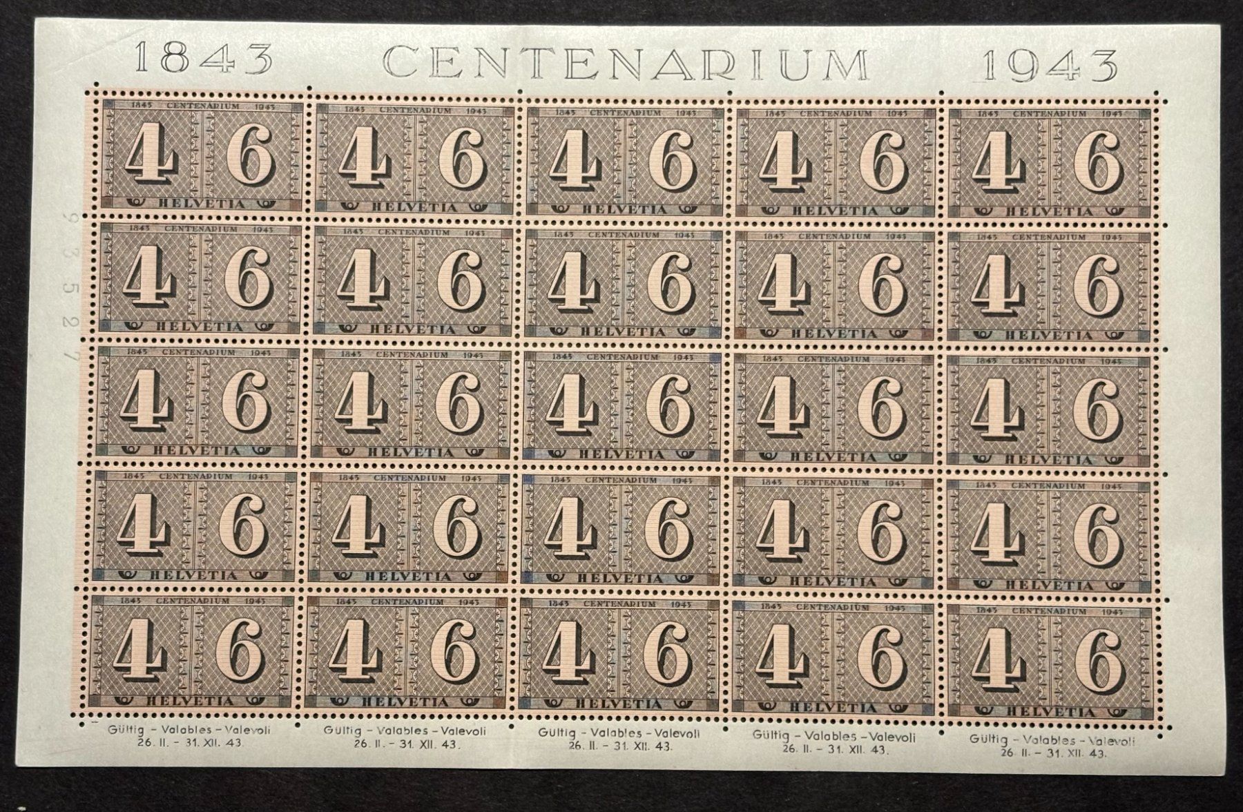 Tutti i francobolli: 1843 CENTENARIUM 1943 – Usato da Ostermundigen venduto da Heavenmaus75