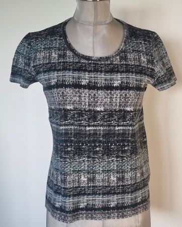 S 36 38 CECIL sportlich elegant. T-Shirt schwarz grau grün