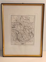 Kupferstich Canton Zürich - gerahmt - Orell Füssli 1800er