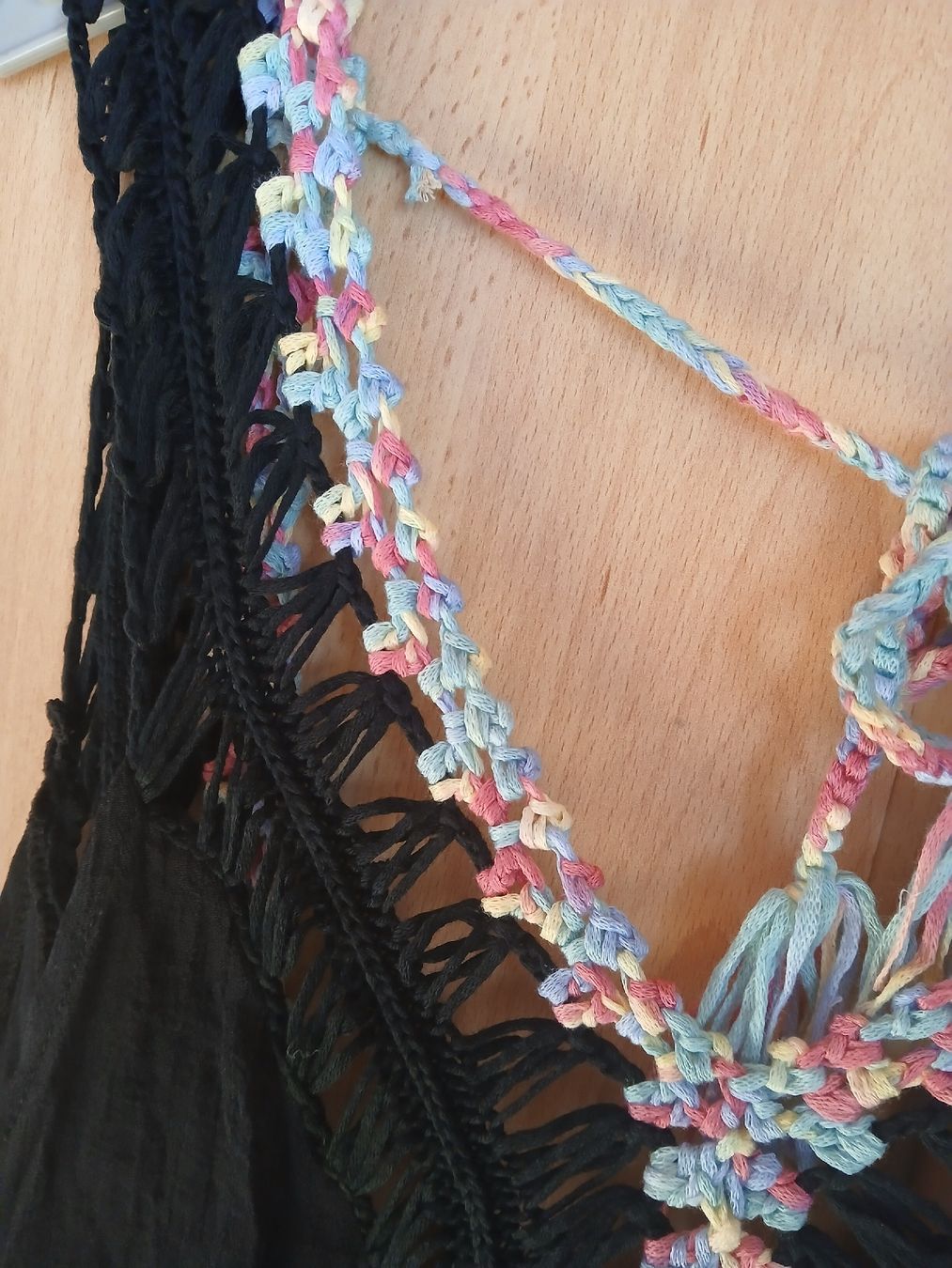 Kleider: Sommer Strandkleid mit Fransen, Grösse L, Schwarz – Neu (gemäss Beschreibung) aus Marly von schnibu2 1