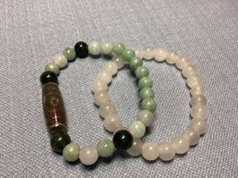 Jade Armbänder mit tibetischem Dzi-Stein
