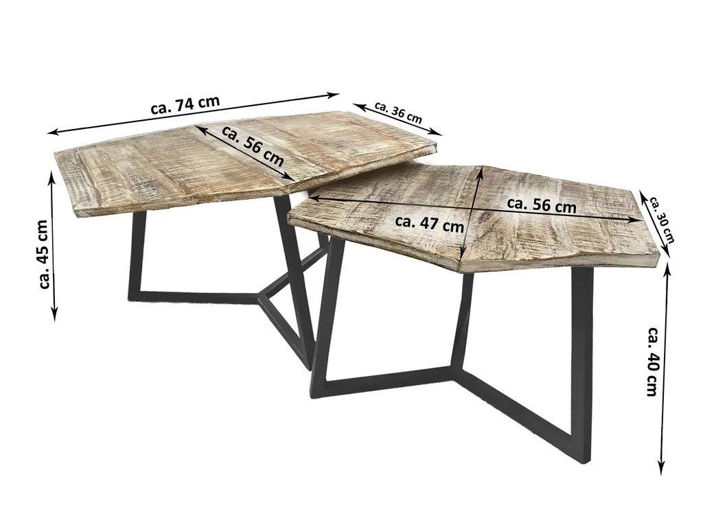Tische: Couchtisch Set 2 Stück - Metall Gestell – Neu und originalverpackt aus Winterthur von aredo 5