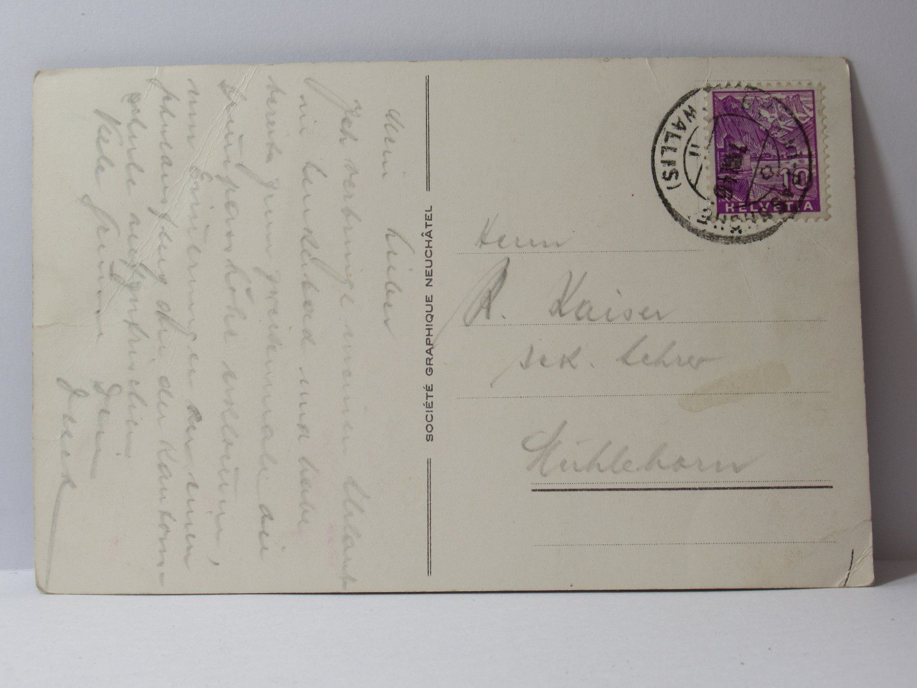 Cartoline postali: Gemmi - Pass , Hôtel Wildstrubel  1946 – Usato da Grenchen venduto da Bluemchen1900 1