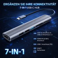 USB HUB HDMI iPad C SD TF Pc Macbook PD Surface