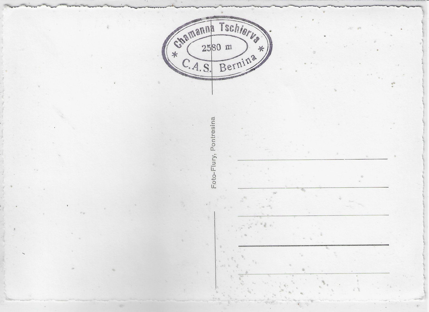 Cartoline postali: Tschiervahütte C.A.S. mit Piz Bernina – Usato da Ettingen venduto da Kartenplanet 1