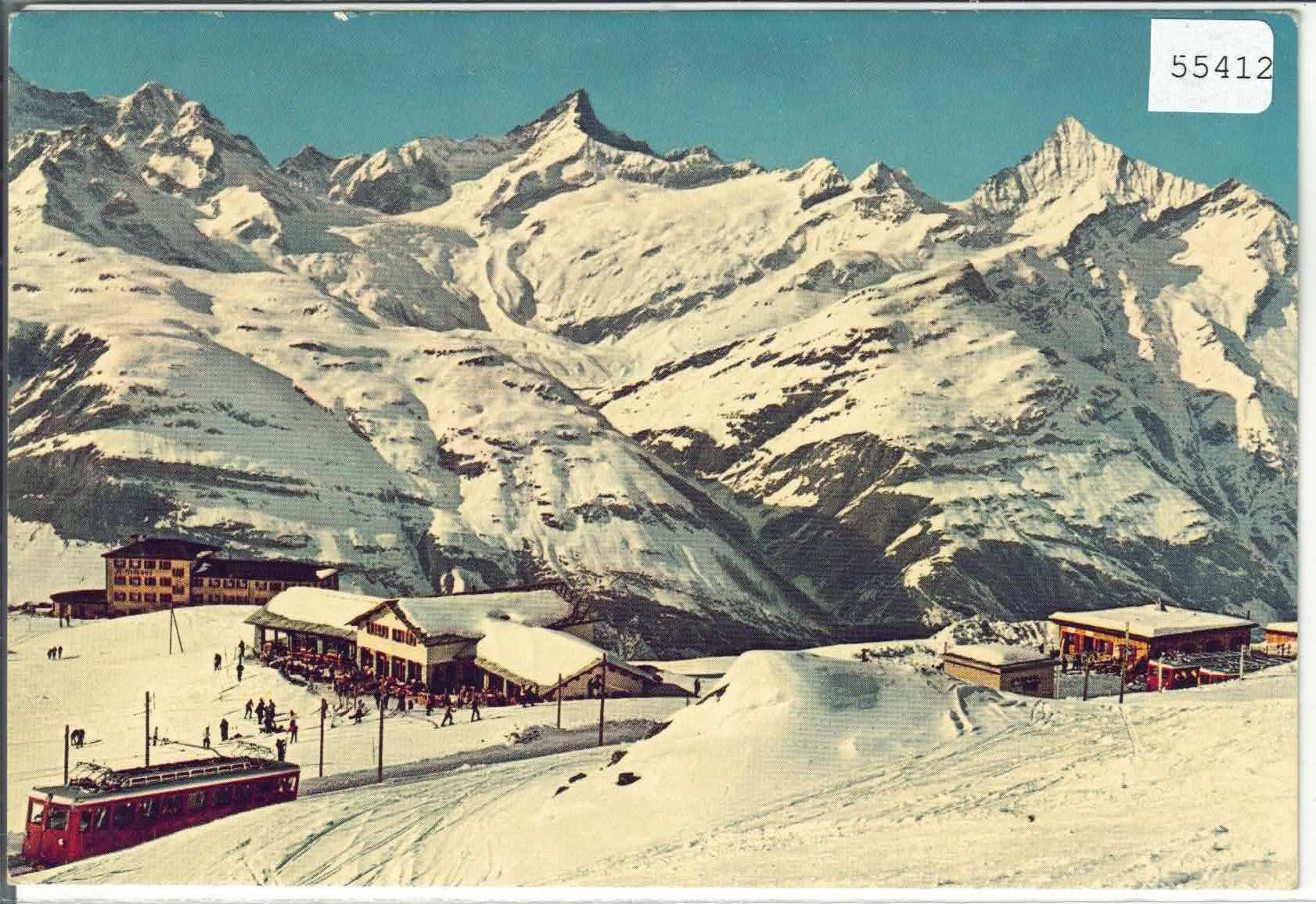 Ansichtskarten: Zermatt - Riffelberg mit Bahn – Gebraucht aus Ettingen von Kartenplanet