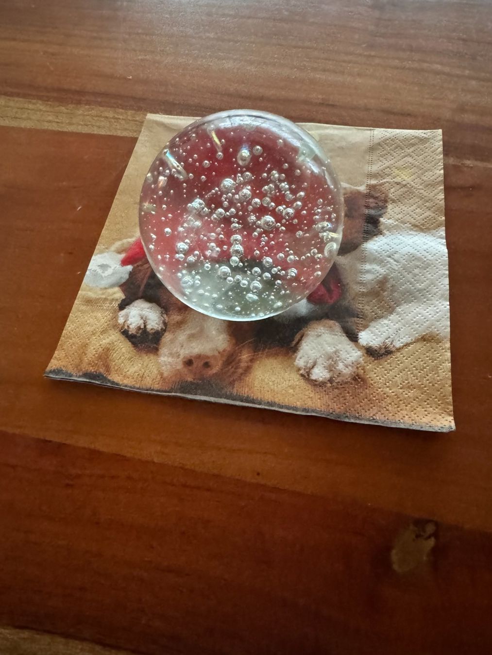 Bicchieri: Briefbeschwerer Glaskugel weiss mit bubles – Nuovo (secondo la descrizione) da Gockhausen venduto da Aston