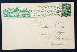 Entier postal Burgdorf posté à Chur  pour Celerina