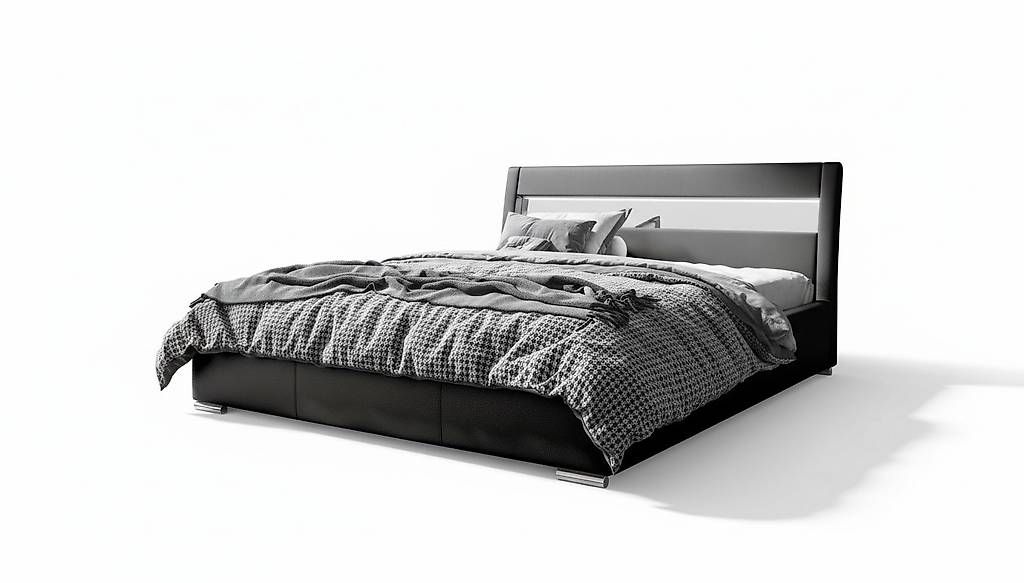 Letti: Modern Wooden Double Bed Frame with Lighting and Storage – Usato da Zug venduto da jvmoebel-schweiz