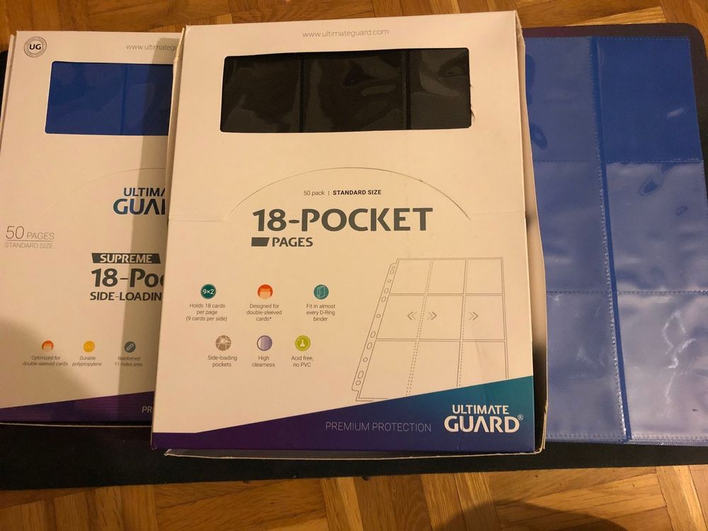 Ultimate Guard 18 Pocket Pages Side Loading Red (50) Ultimate Guard