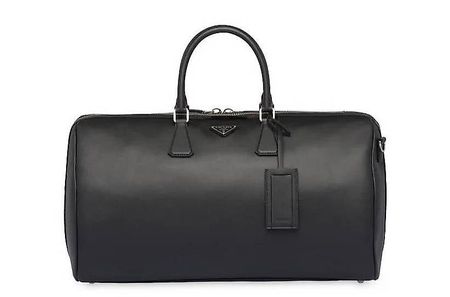 Sac cuir noir Prada fourre tout