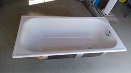 Stahl Emaille Badewanne weiss 140 cm  