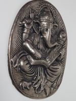 Ganesha Walldecor Metall silberfarbig