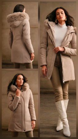 ✨ ANEWSTA Luxe Parka / Winter-Mantel - XS - mit Kapuze