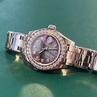 ROLEX Damen Weissgold-Uhr mit Brill. "Pearlmaster" (NEU-!)