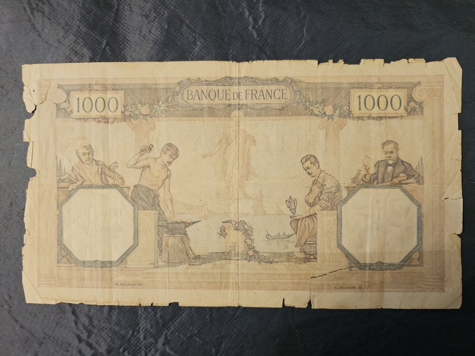 Banconote: France 1000 fr. 1932 – Usato da Nidau venduto da Misterpix 1