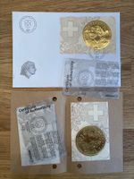 Ersttagsbrief und Marke mit Echtgold