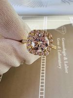 Eleganter 2ct Moissanit Ringgröße 7