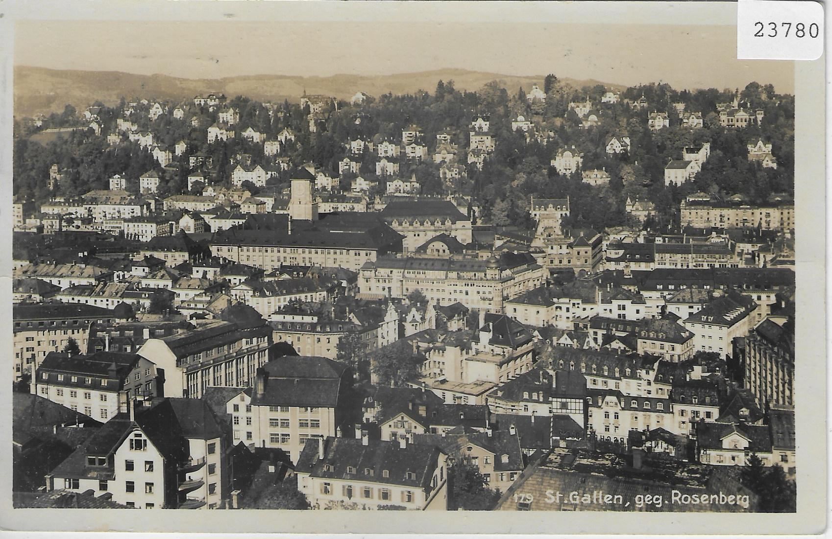 Cartoline postali: St. Gallen gegen Rosenberg – Antico da Ettingen venduto da Kartenplanet