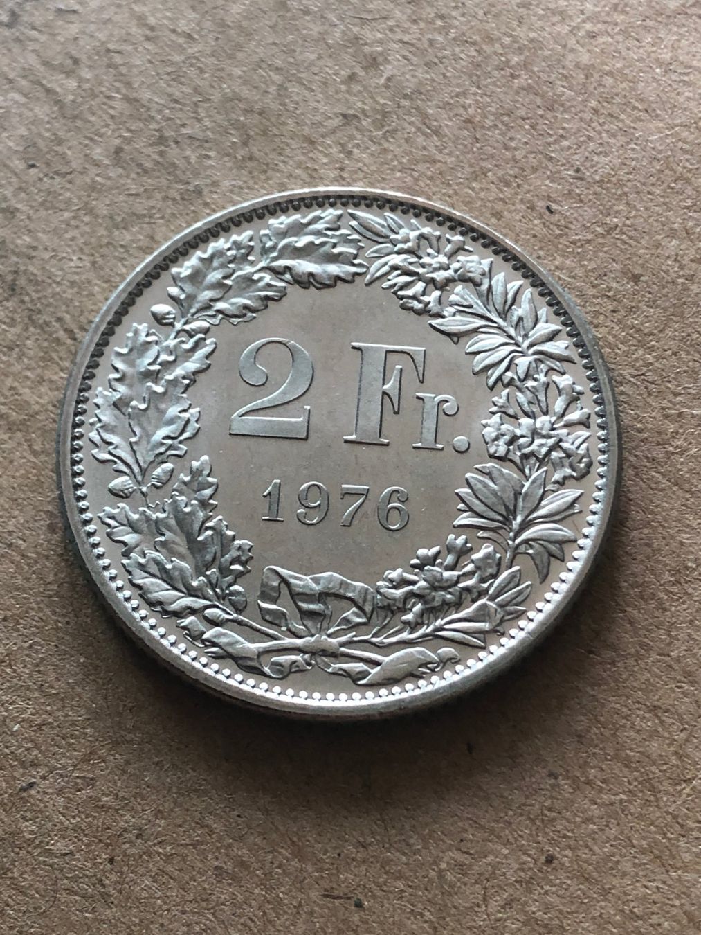 Tutti le monete: 2 Fr. 1976 unz. – Usato da Schötz venduto da Odpa