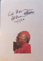 Desmond Tutu 1931-2021 Autogramm signiert Papier 20x30cm