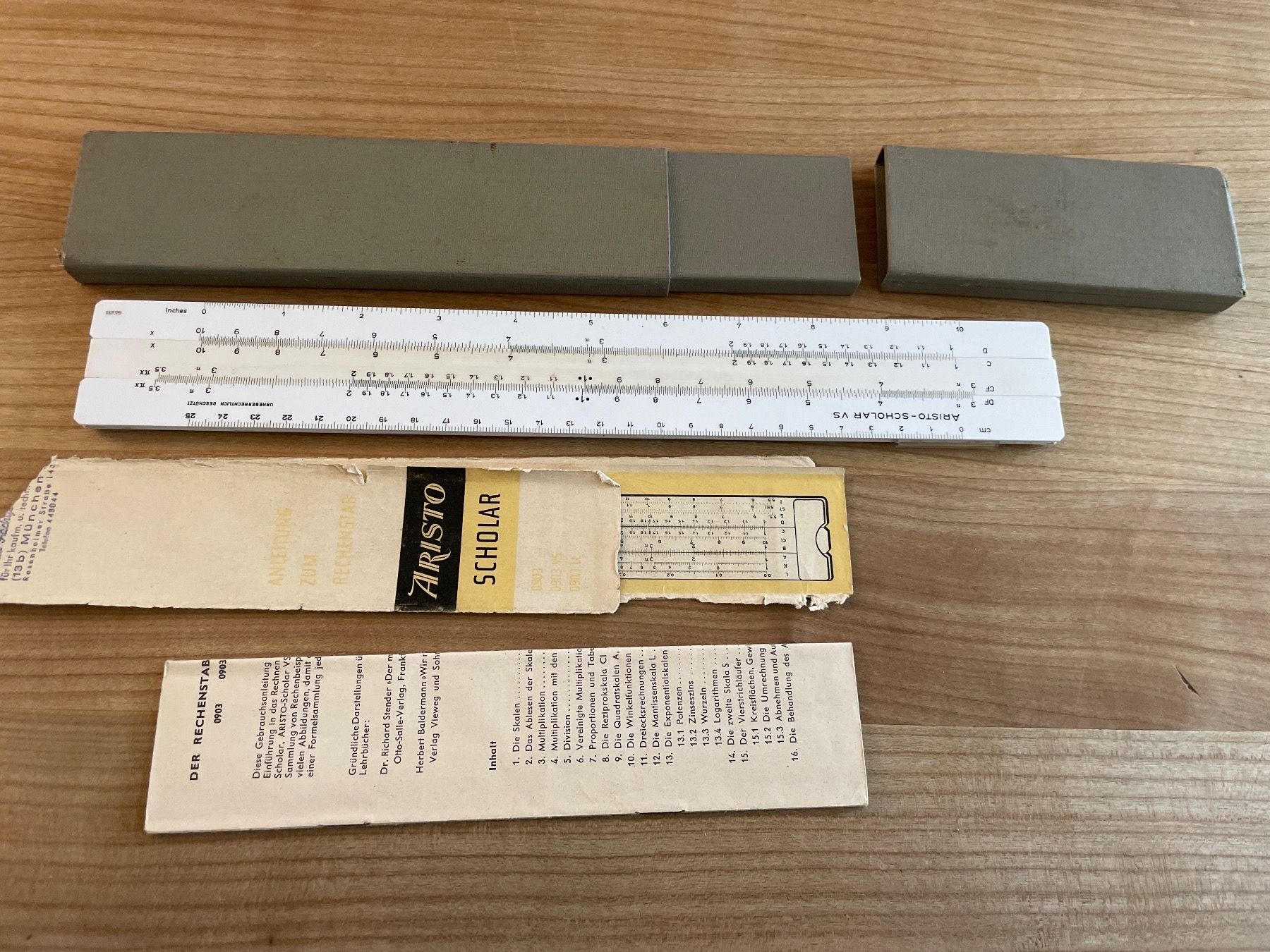 Faber-Castell Calcolatrici tascabili: Rechenschieber von Aristo Scholar VS – Usato da Winterthur venduto da cheerio97 3