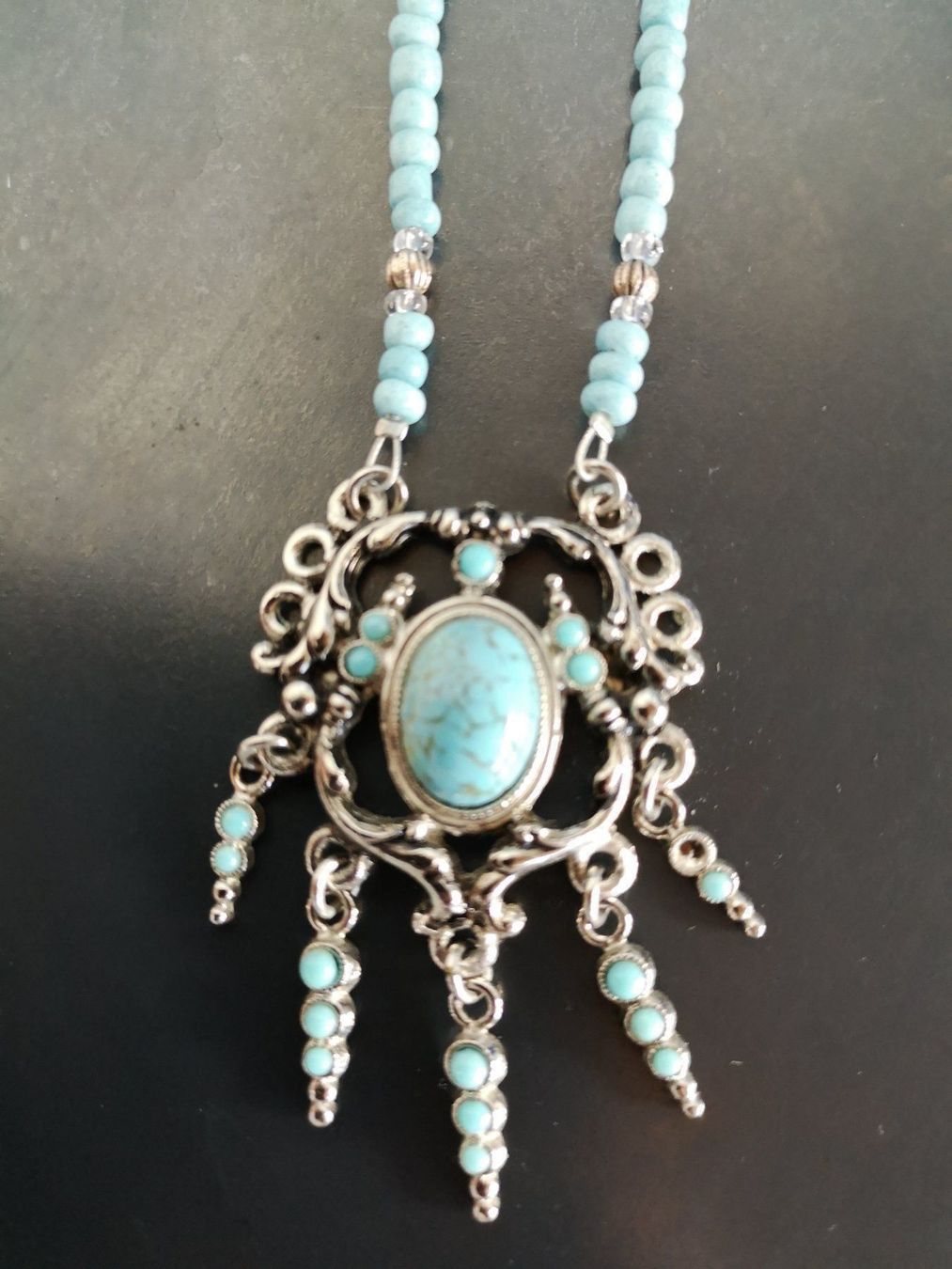 Ketten: Kette Türkis Boho Ethno Vintage – Neu (gemäss Beschreibung) aus Ennetbaden von Rosen1 4