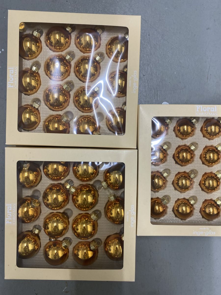 Alle Dekorationen: Weihnachtskugeln Inge-Glas Mandarin 3 Packungen  – Gebraucht aus Zollikon von Dory11