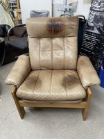Ledersessel mit Relaxfunktion, Vintage Look