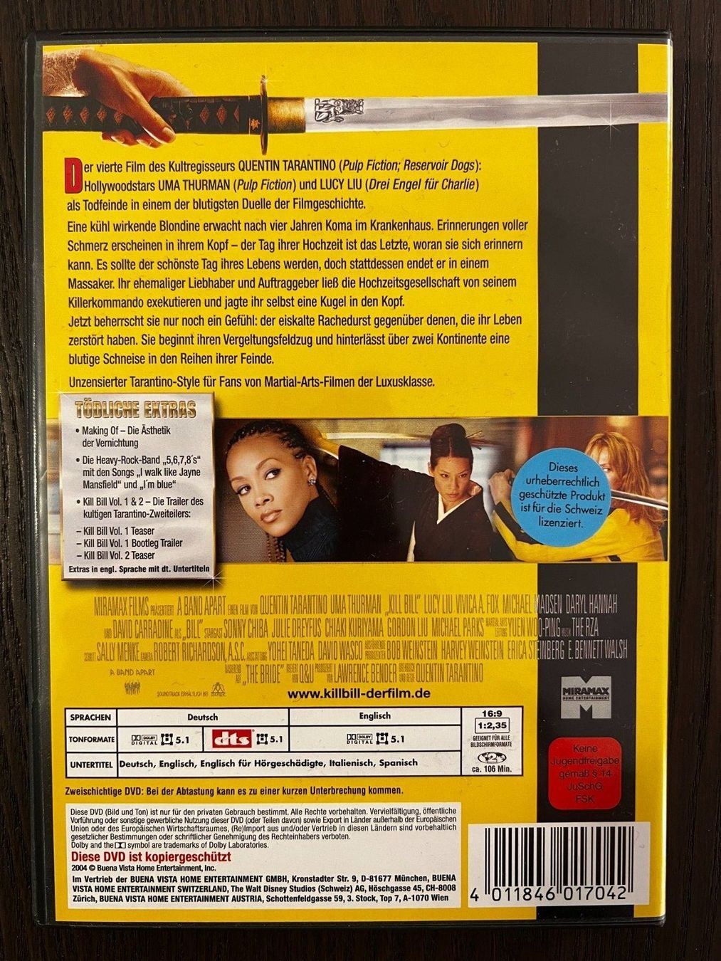 Tutti i DVDs: Kill Bill Vol. 1 – Usato da Zürich venduto da FilmFreunde 1