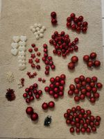 Weihnachtsbaumschmuck Set rot, weiss, glitzer gebraucht