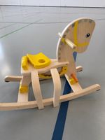 Schaukelpferd Holz gelb neuwertig