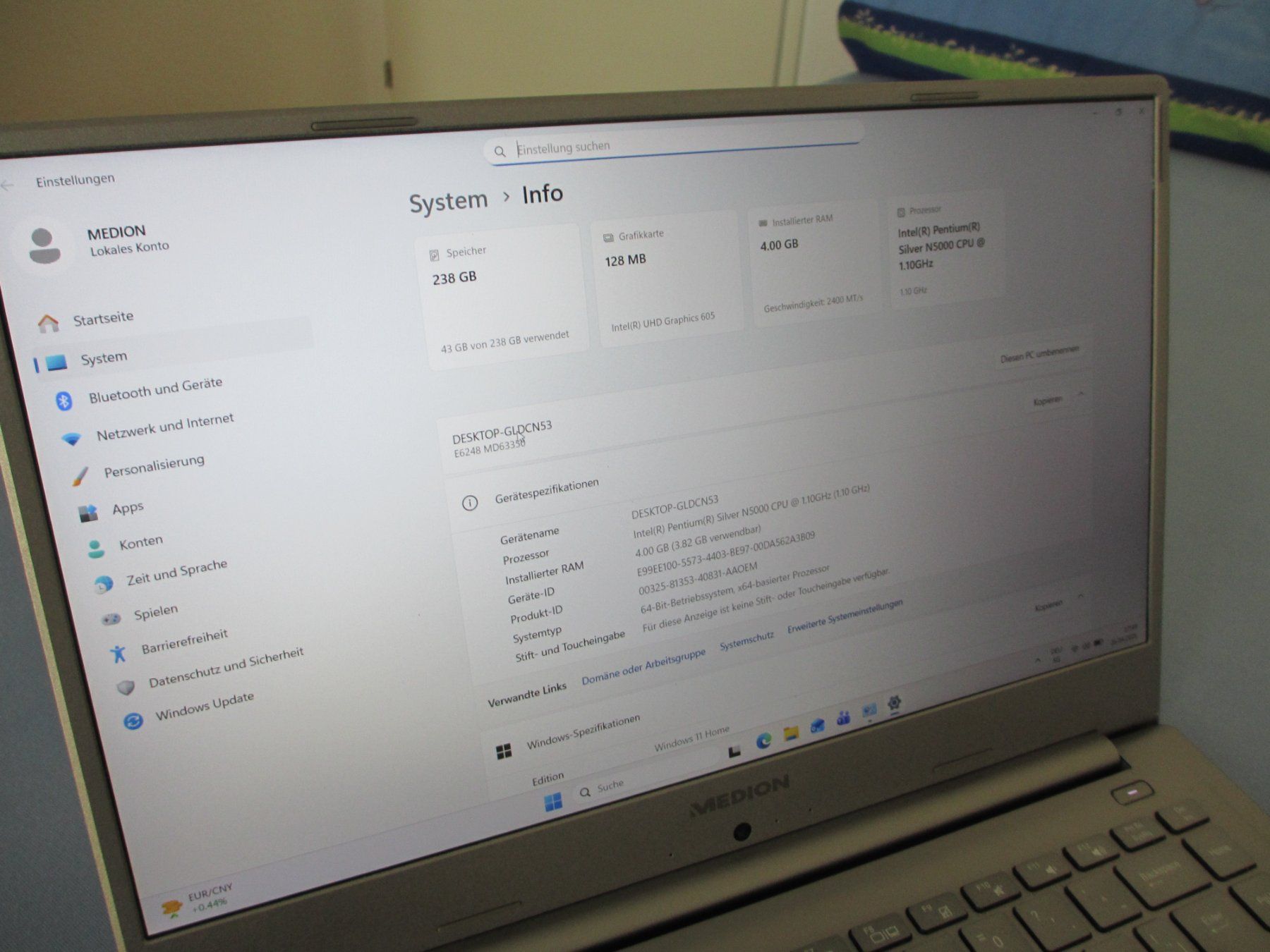 Medion Notebook: MEDION E6248 – Usato da Sargans venduto da Mony34 3