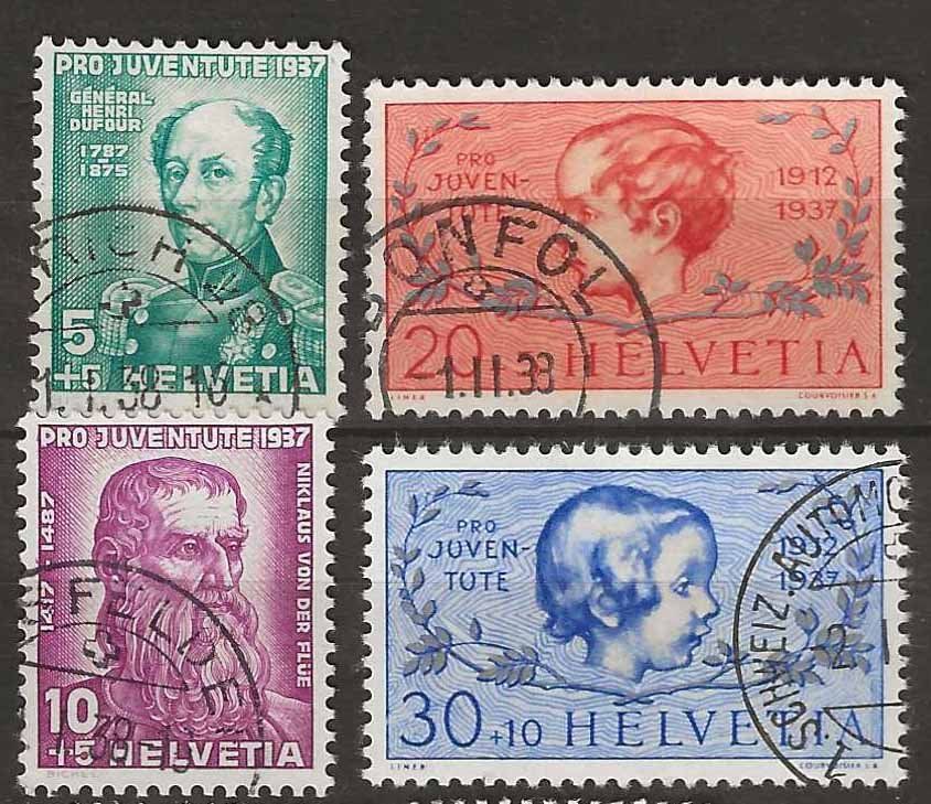 Tutti i francobolli: PJ037 - Pro Juventute 1937 obl. – Usato da Trélex venduto da Phil_Albert