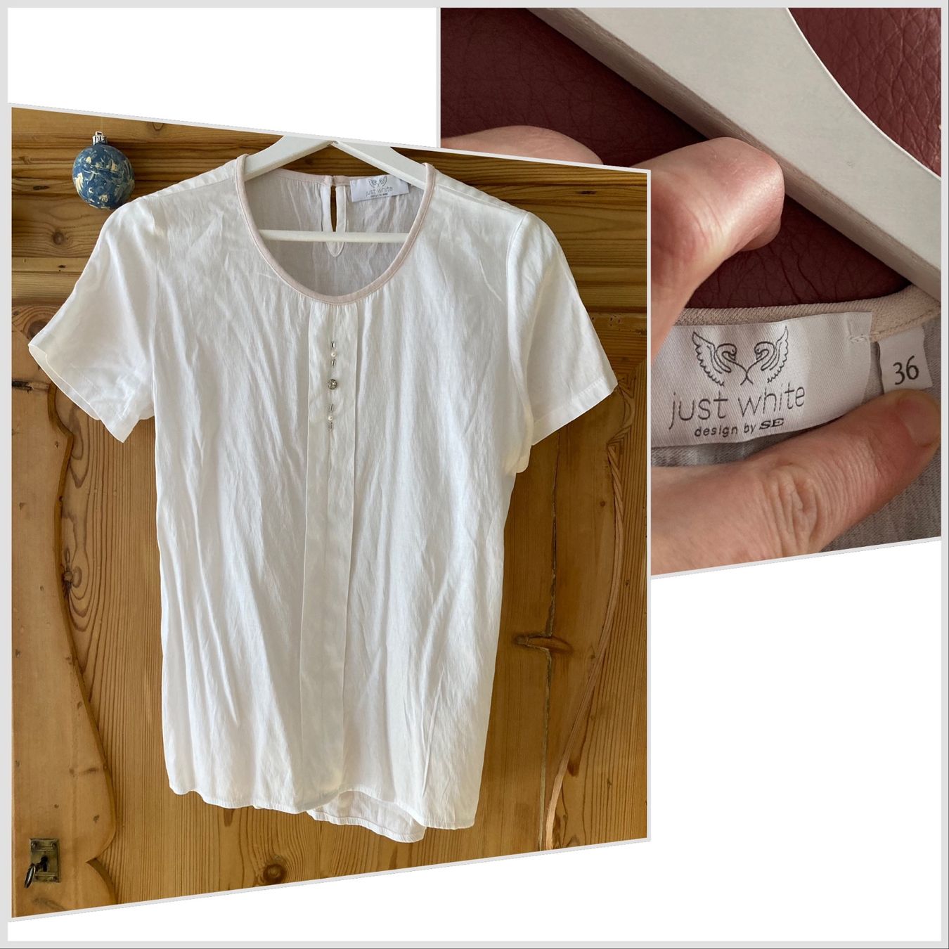 Camicette: Bluse von "Just White", Grösse 36 – Usato da Bättwil venduto da tre_tj9g