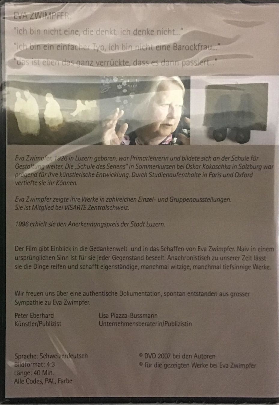 Tutti i DVDs: Eine Begegnung mit Eva Zwimpfer – Nuovo e nell'imballaggio originale da Sarnen venduto da Livres 1