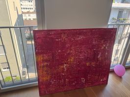 120 x 120 cm abstraktes Gemälde Schweizer Künstler, Unikat