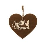 3-D Holzherz «Just Married»