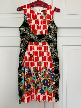 Farbenfrohes Fever London Sommerkleid 100% Baumwolle – Gr. M