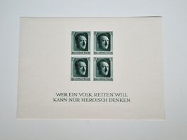Deutsches Reich Briefmarke Adolf Hitler Block 8 postfrisch