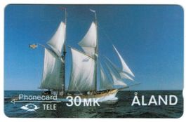 Telefonkarte Aland Segelschiff
