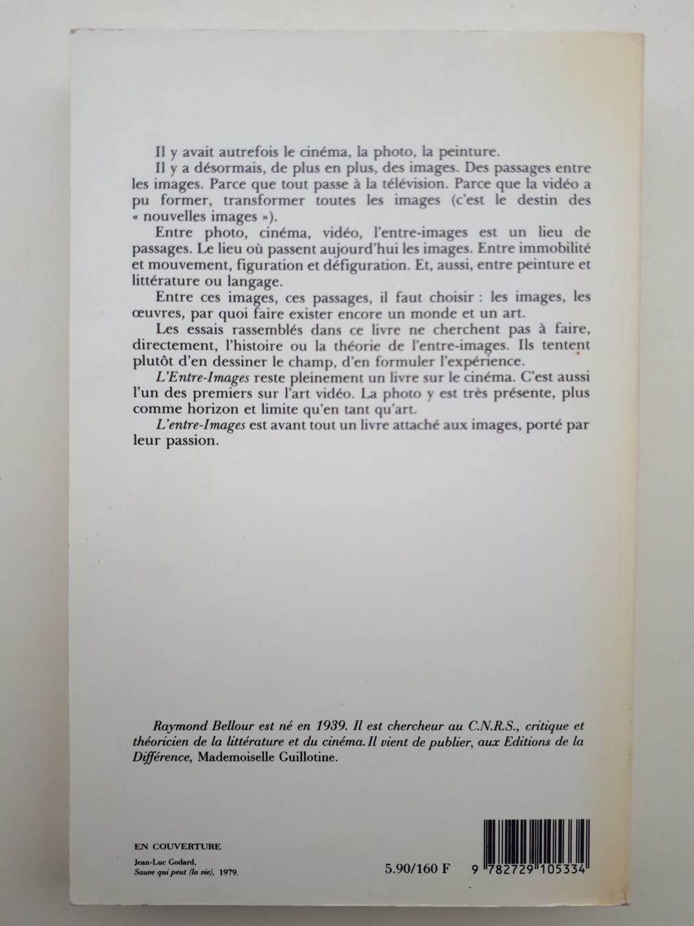 Bücher: Raymond Bellour - L' Entre-Images – Gebraucht aus Lausanne von LasloH 4