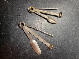 2 Pfeifenstopfer, Metall, antik guter Zustand
