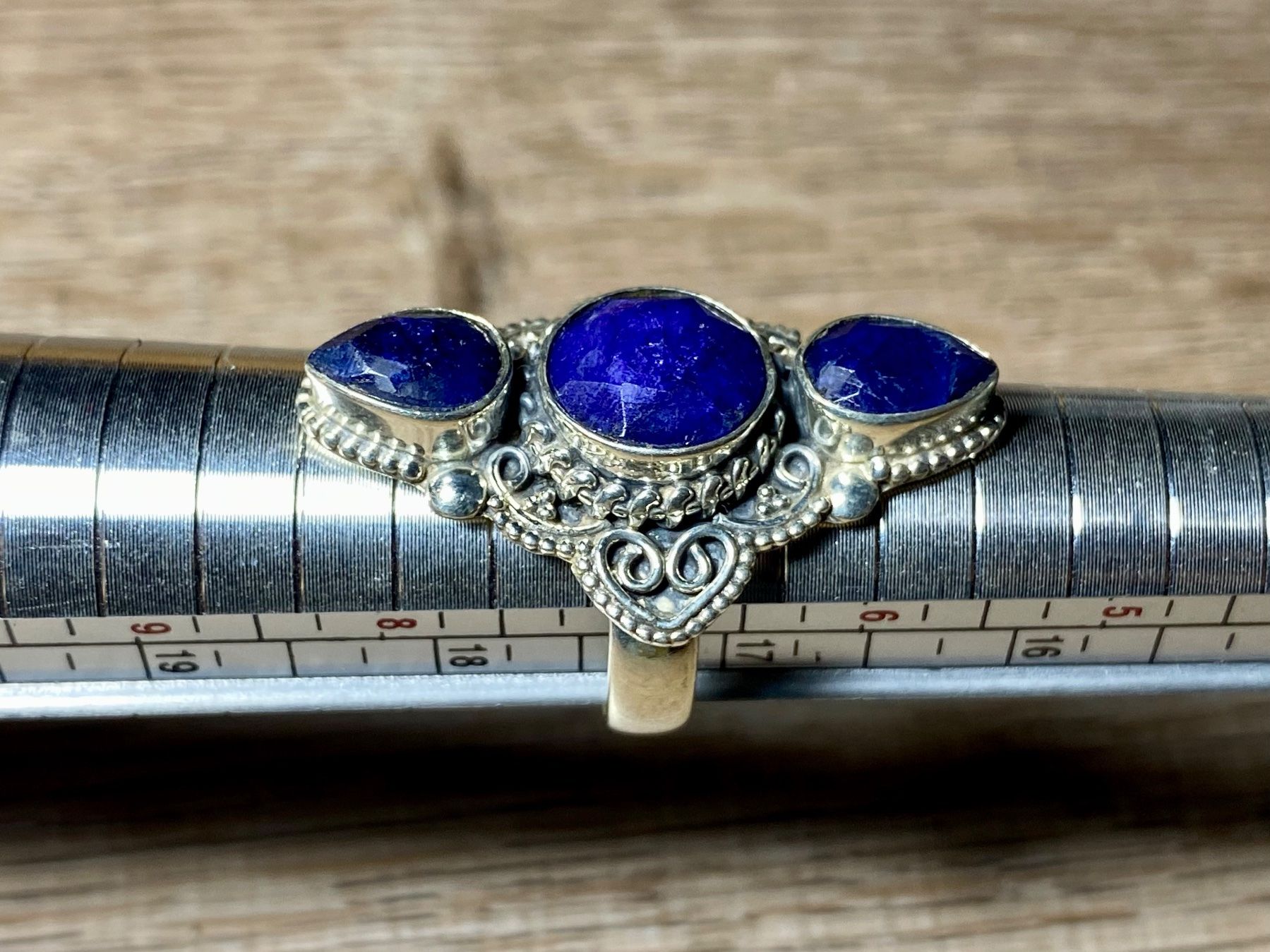 Anelli: orientalischer Silberring mit natürlichem Blauer Saphir – Nuovo e nell'imballaggio originale da Laax venduto da Kiki_Kingdom3 4