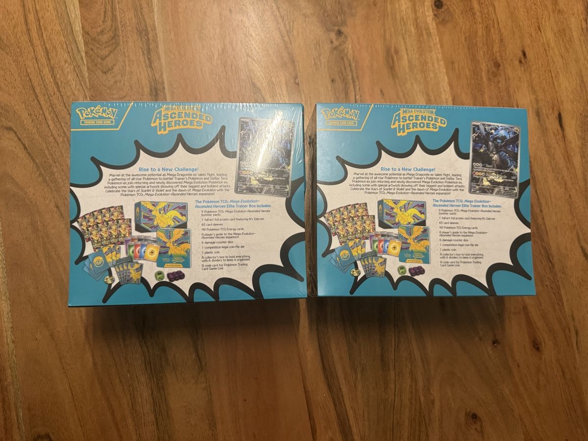 Pokémon Carte collezionabili: Pokémon 2x Ascended Heroes ETB - Englisch & Sealed – Nuovo e nell'imballaggio originale da Zürich venduto da mbu_z9ch 1