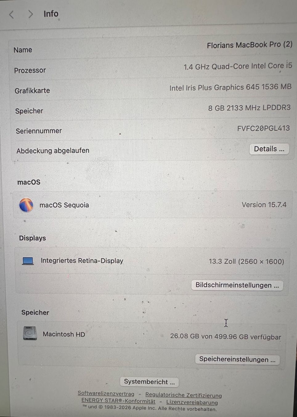Apple Notebook: APPLE MacBook Pro Touch Bar 2019/20 13.3 512 GB – Usato da Maur venduto da magicshow 2